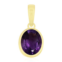 9K Zambian Amethyst Gold Pendant
