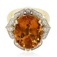 9K Mandarin Citrine Gold Ring