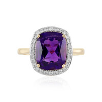 18K Zambian Amethyst Gold Ring