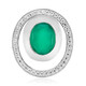 Green Agate Silver Pendant (MONOSONO COLLECTION)