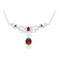 Garnet Silver Necklace