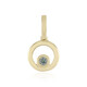 9K SI2 Sky Blue Diamond Gold Pendant