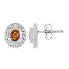 Sunset Sapphire Silver Earrings