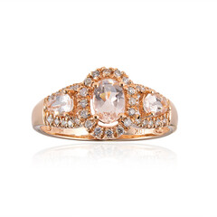 10K AAA Morganite Gold Ring