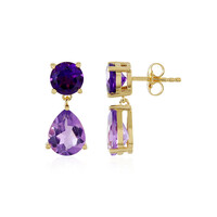 Rose de France Amethyst Silver Earrings