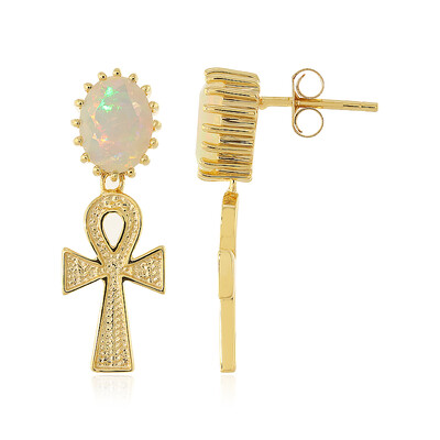Welo Opal Silver Earrings