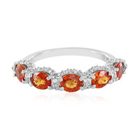 Padparadscha Sapphire Silver Ring
