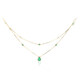 14K AAA Zambian Emerald Gold Necklace (CIRARI)