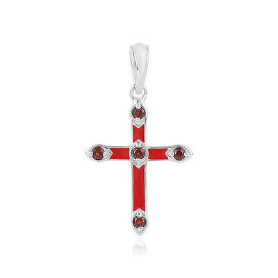 Mozambique Garnet Silver Pendant