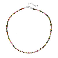 Fancy Tourmaline Silver Necklace