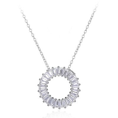 White Topaz Silver Necklace