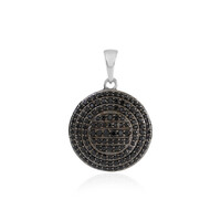 Black Spinel Silver Pendant
