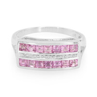 Ceylon Pink Sapphire Silver Ring