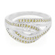Fancy Diamond Silver Ring