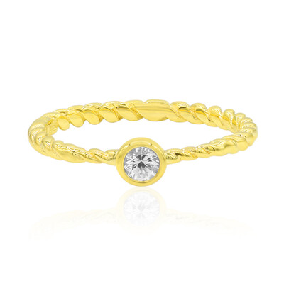 9K White Sapphire Gold Ring