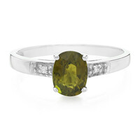 Cuprian Tourmaline Silver Ring