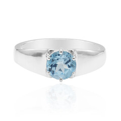 Swiss Blue Topaz Silver Ring (Tenner Diniz)