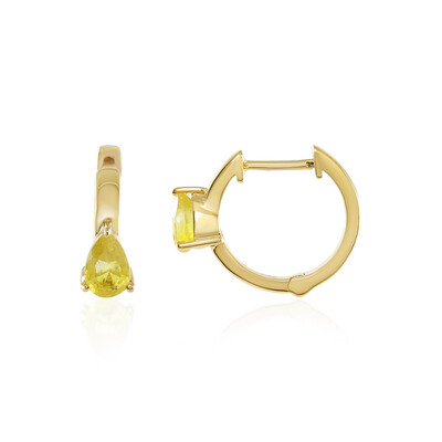 Madagascar Yellow Sapphire Silver Earrings