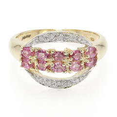 10K Unheated Padparadscha Sapphire Gold Ring