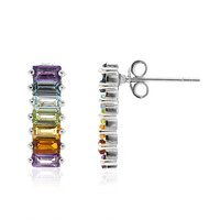 Zambian Amethyst Silver Earrings
