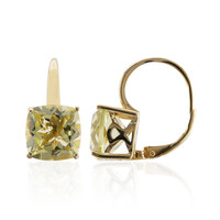 Lemon Citrine Silver Earrings