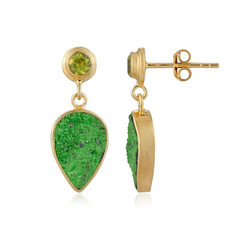 Uvarovite Silver Earrings