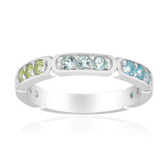 White Topaz Silver Ring
