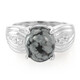 Snowflake Obsidian Silver Ring