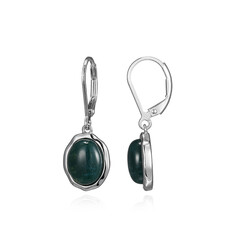 Moss Agate Silver Earrings