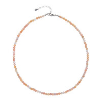 Red Botswana Agate Silver Necklace