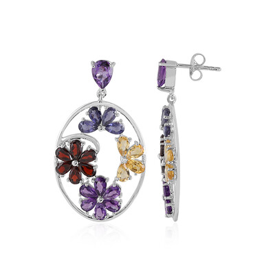 Zambian Amethyst Silver Earrings