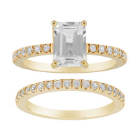 White Topaz Silver Ring