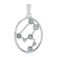 Sky Blue Topaz Silver Pendant