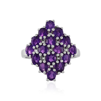 Zambian Amethyst Silver Ring