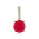 Raspberry Chalcedony Silver Pendant