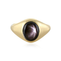 9K Black Star Sapphire Gold Ring