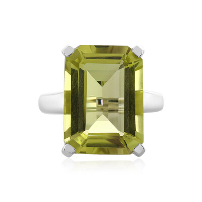 Lemon Quartz Silver Ring