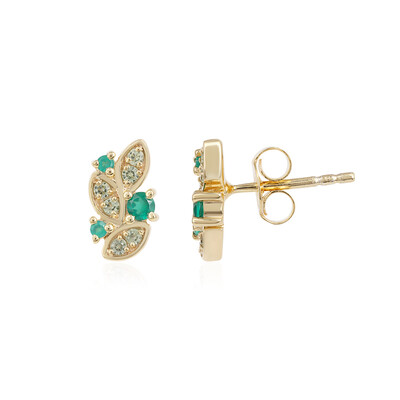 Green Onyx Silver Earrings