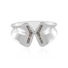 I2 Champagne Diamond Silver Ring (de Melo)