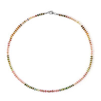Fancy Tourmaline Silver Necklace