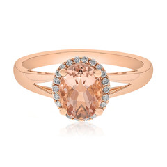 10K AAA Morganite Gold Ring