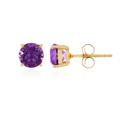 Siberian Amethyst Silver Earrings
