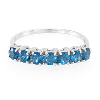 Royal Blue Apatite Silver Ring