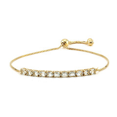 Green Amethyst Silver Bracelet