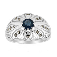 Blue Sapphire Silver Ring (Annette classic)
