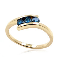 9K SI2 Blue Diamond Gold Ring