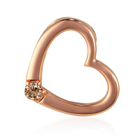 9K SI1 Argyle Rose De France Diamond Gold Pendant