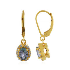 Unheated Tanzanite Silver Earrings