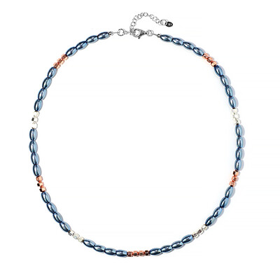 Royal Blue Hematite Silver Necklace