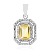 Bi Colour Citrine Silver Pendant